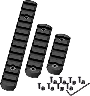 Feyachi Mlok Picatinny Rail Sections, 5 7 13 Slots Aluminum Picatinny Rail Sections for Mlok System with 8 T-Nuts and 8 Screws