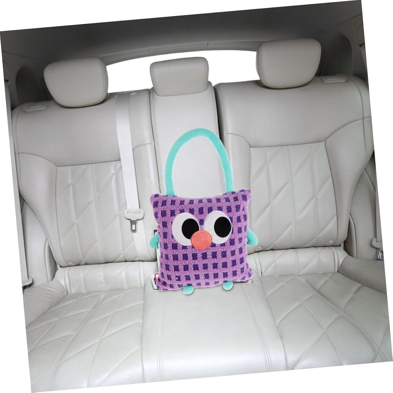 Mobestech Car Dual-Purpose Pillow and Quilt Kawaii Travel Cushion for Boys and Girls Design for Car Interior Pillow Blanket and Relaxation