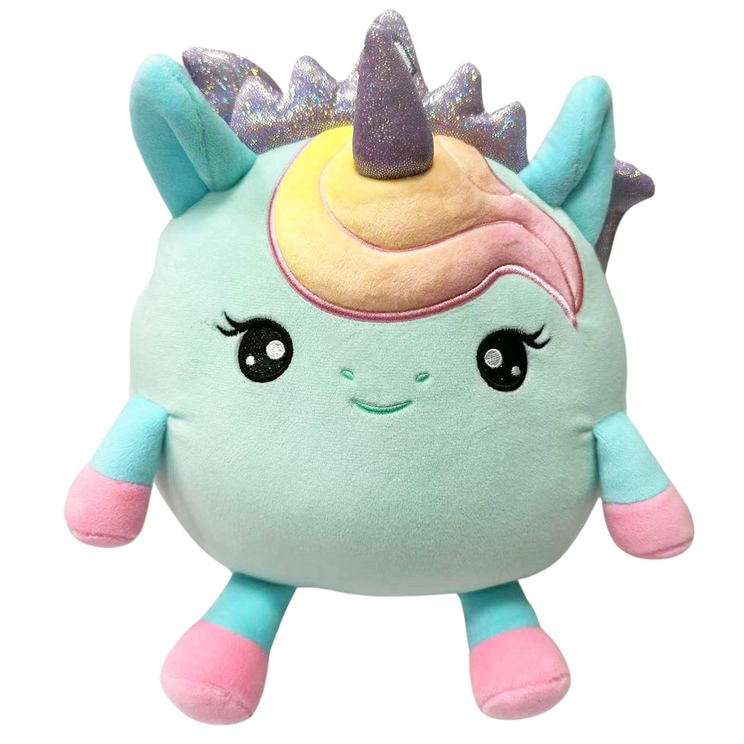SquishPets Plush Medium GALUPY Rainbow Unicorn Penny - Cute Soft Toy with Glitter Wings, Kawaii Stuffed Animal for Kids
