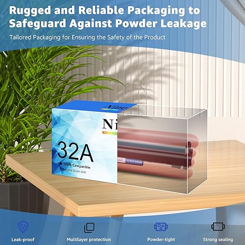 Miniatura 6 de NineLeaf Paquete de 1 unidad de tambor compatible de repuesto para HP 32A CF232A Uso para M203d M203dn M203dw M227fdw M227fdn M227sdn M148dw M148fdw