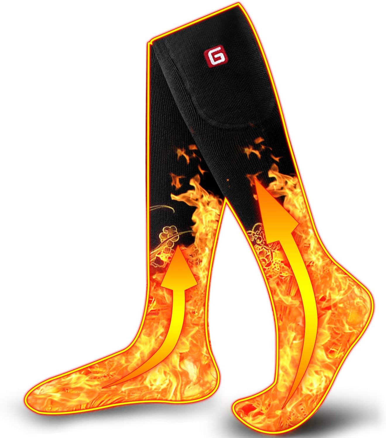 Autocastle Rechargeable Electric Heated Socks,Men Women Battery Powered Heated Socks Kit,Winter