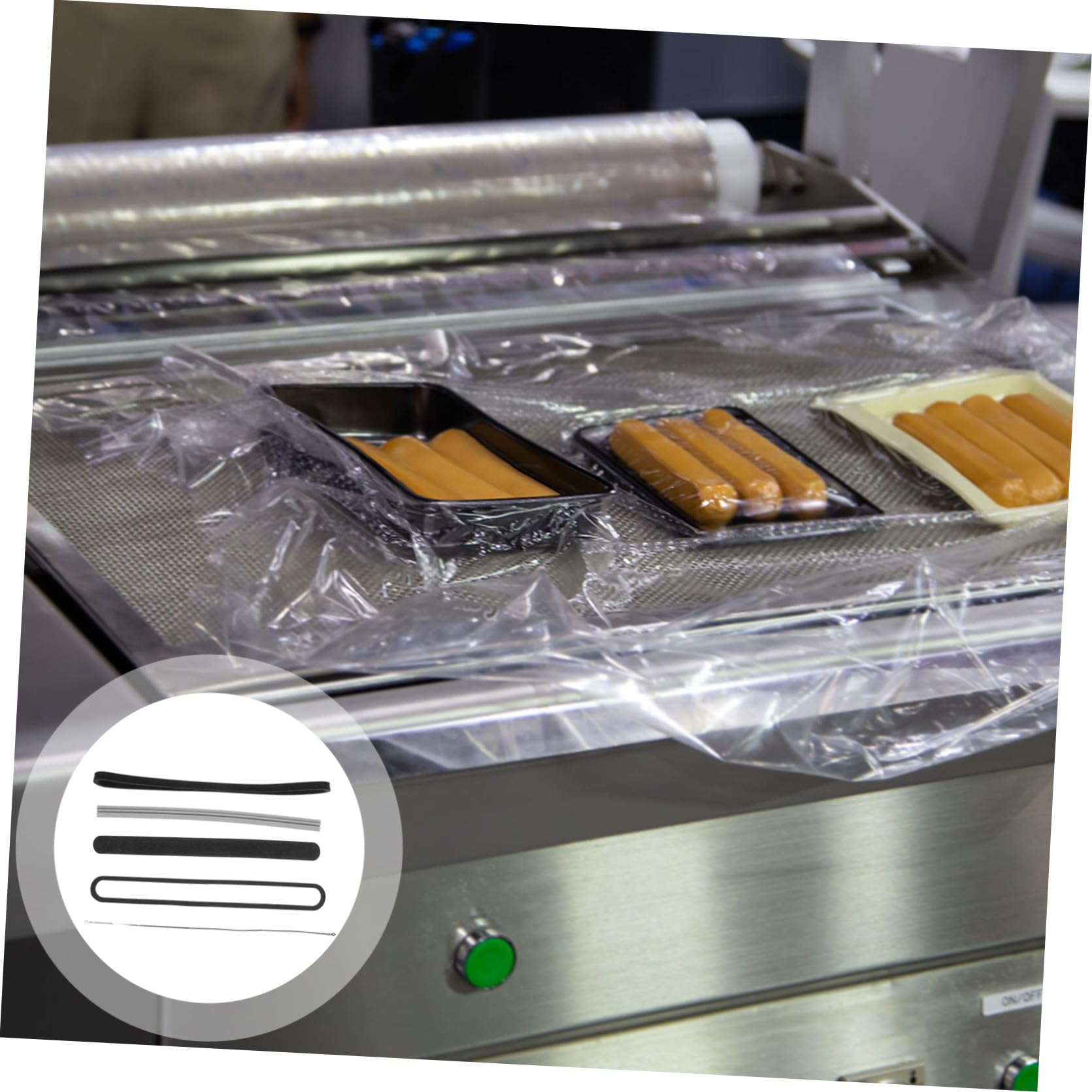Ricambi Termosaldatrice per Sottovuoto Striscia Nera | Silicone, Spugna e Ferro, Sigillo Stabile e Uniforme, per Buste e Alimenti