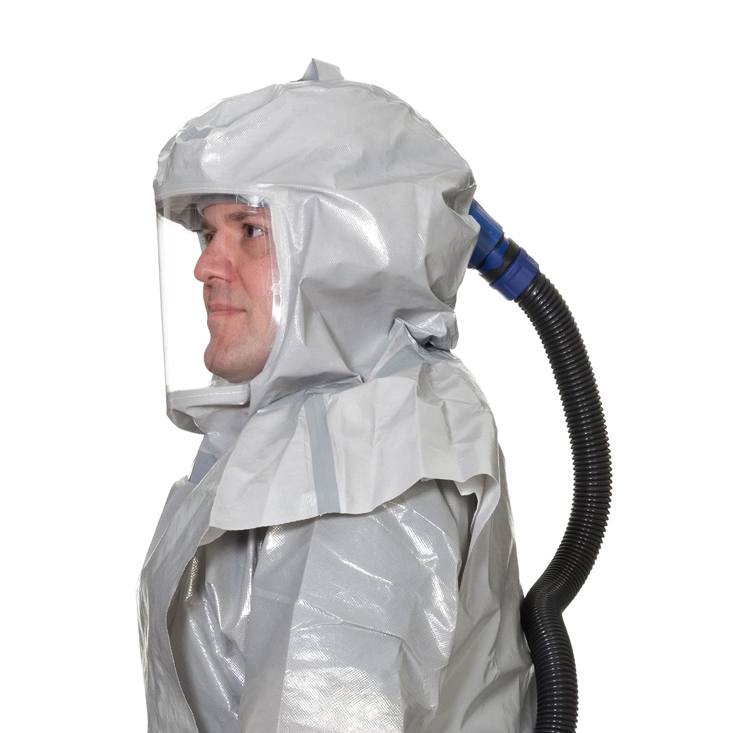 3M PAPR, Hood Assembly S-857, Liquid Hazard Protection, For Powered Air Purifying Respirators, Sealed Seams, Inner Shroud and Premium Head Suspension, 1/Case