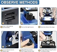 Vista 3 de Microscope for Kids Beginners Children Student, 40X- 1000X Compound Microscopes with 52 pcs Educational Kits