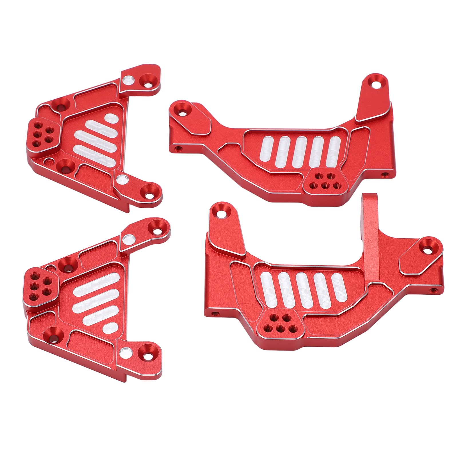 RC Shock Hoops CNC mecanizado reemplazable aleación de aluminio torres de choque delanteras traseras para Axial 1/6 SCX6 (Roja)