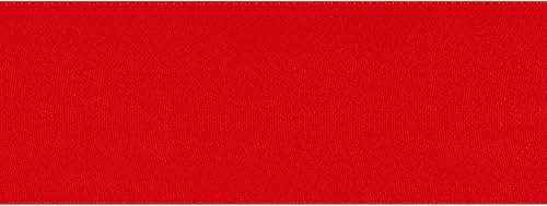 Miniatura 8 de Offray 149049 Cinta de satén de una sola cara de 2.5 pulgadas de ancho, carrete de 21 pies, rojo