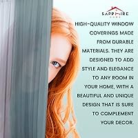 Vista 4 de Sapphire Home Sheer Curtains - Two Tone 4 Panels Set w/Valance & Tiebacks, 55"x84", Lightweight Light-Filtering Window Curtain for Living Room