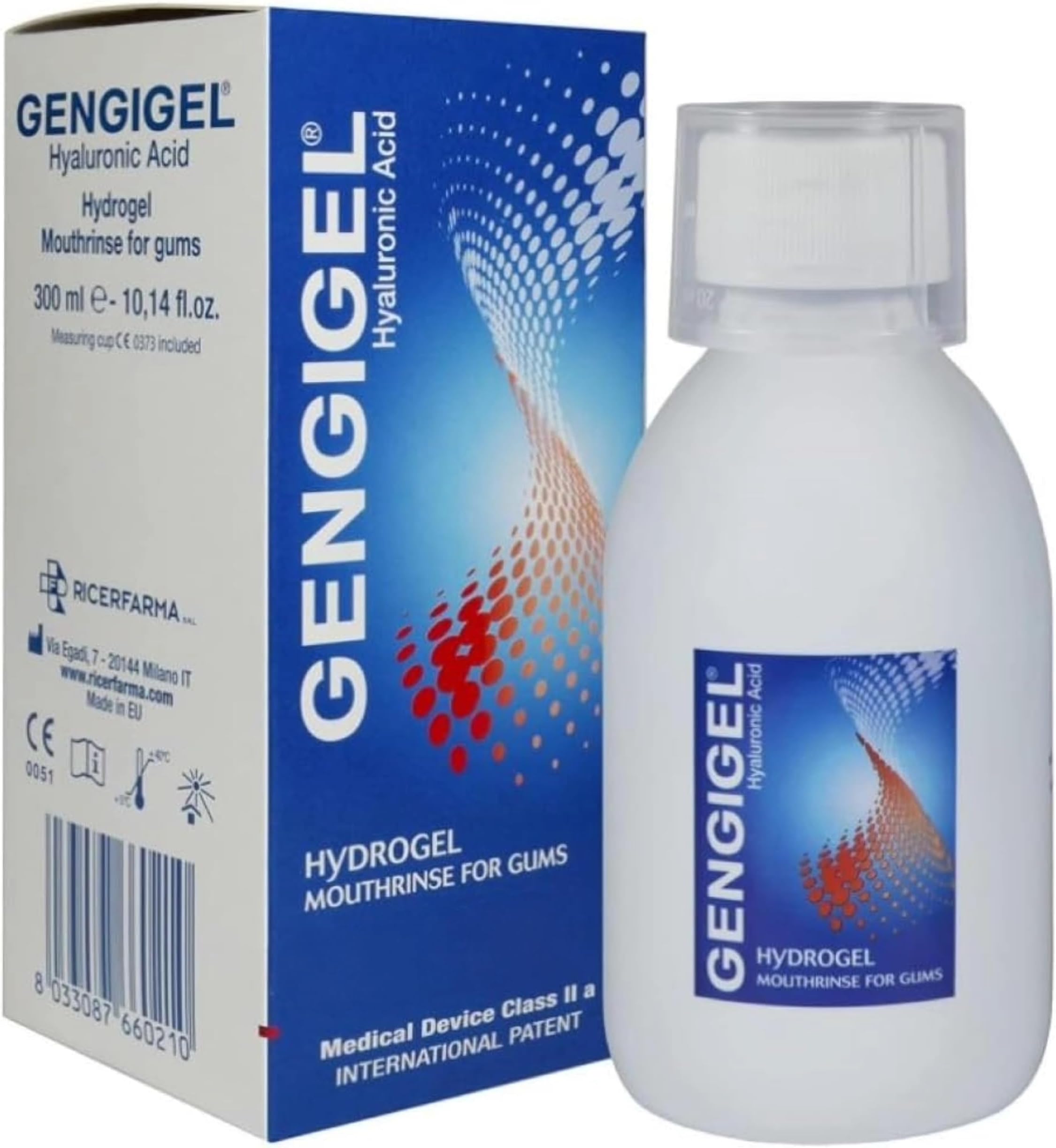 Hyaluronic Acid Mouthrinse (300 ml), Oral Care Solution for Gum Health, Reduces Discomfort, Relieves Gum Recession & Gingivitis, No Alcohol or SLS, Vegan & Kosher