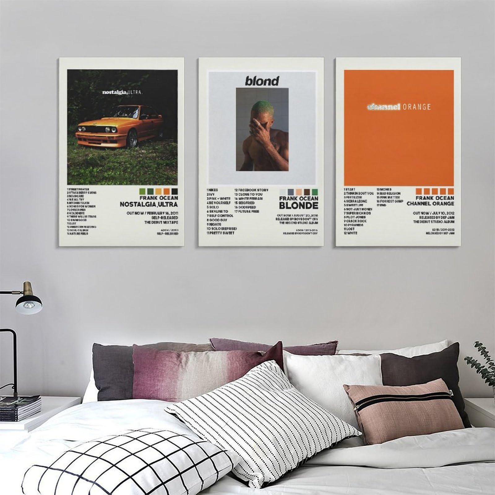 Amazon.com: oooac A Set of 3 album canvas posters,Frank ocean