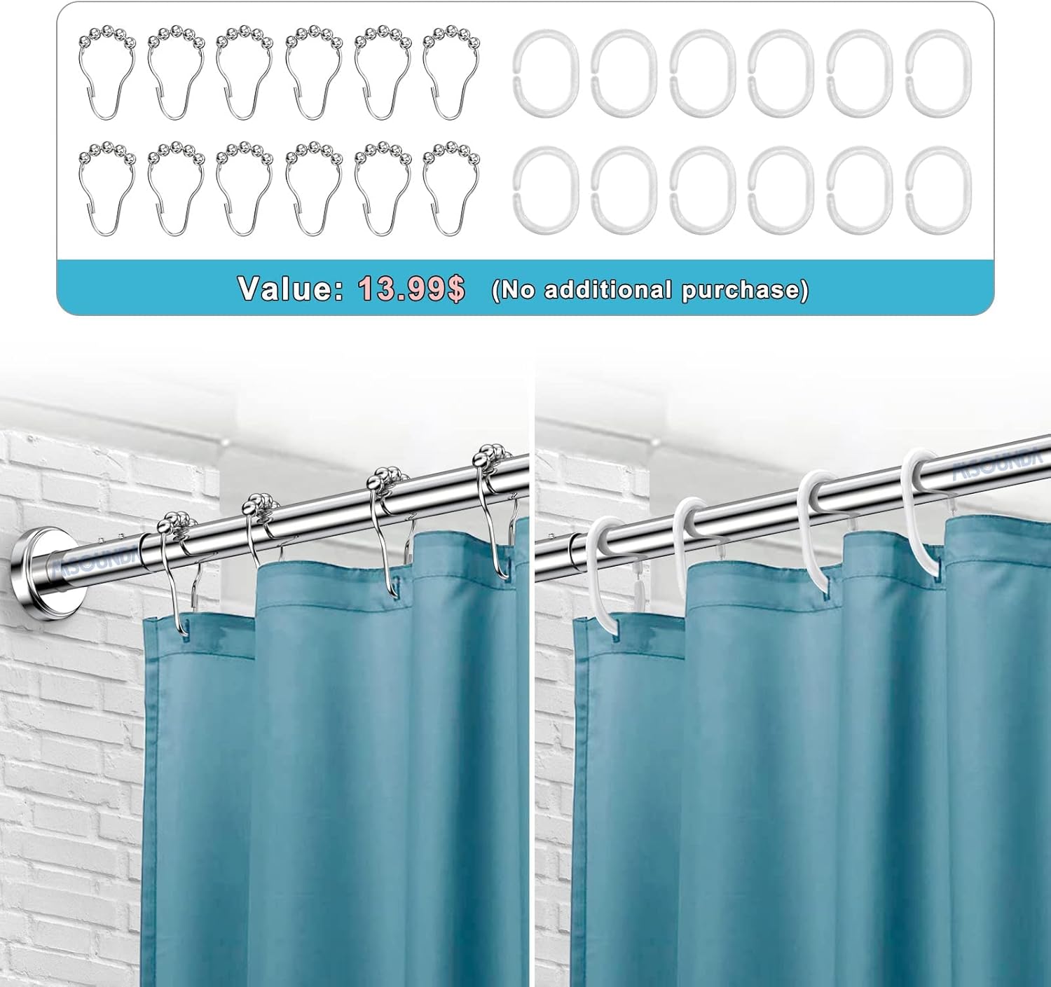 Gеt Dіѕсоunt 70% Prісе Misounda Shower Curtain Rod,Stainless Steel Multi-Function Stretchable Curtain Rod Drilling Install, For Bathroom, Bathtub, Cloakroom, Dressing Room,Etc. (L Shape, 27.6-39.4x 35.5-47.2Inch)