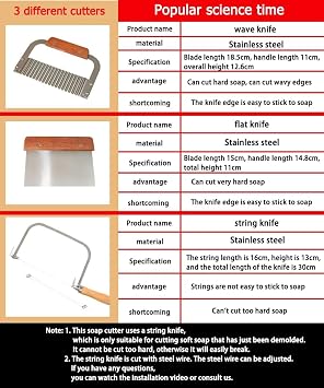 Wooden wire soap cutters for soap making loaf slicer, Soap cutting tool, Soap slicer with Wooden Box, Cutter Suitable for soft soap