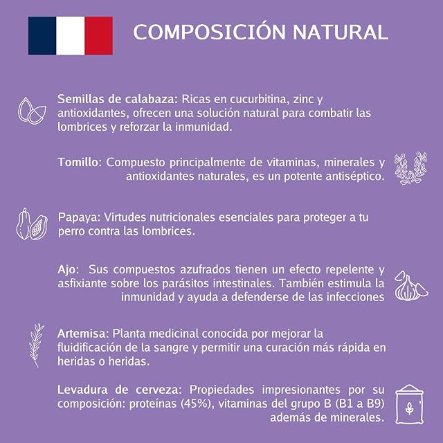 Foto 4 de 6 de Néovéto DESPARASITANTE Antiparasitario Interno en Comprimidos Naturales para Perros