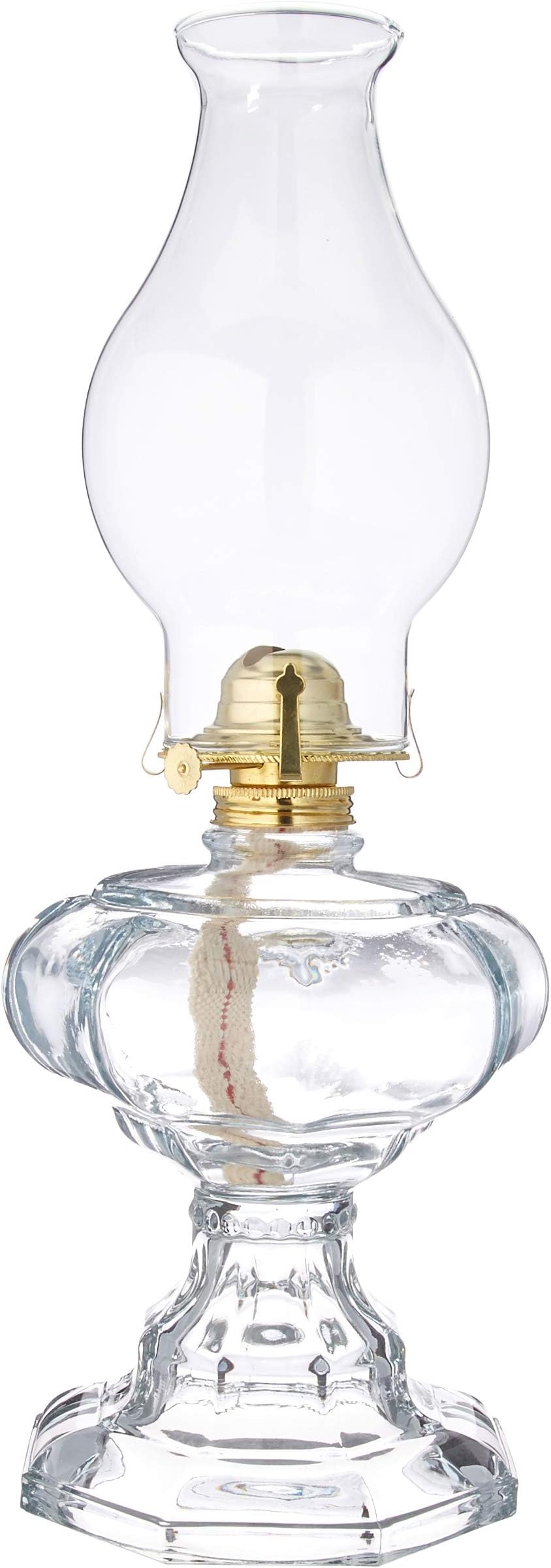 Crisa Vintage Clear Oil Lamp with Glass Globe and Bronze Burner, 6-feet-by-3/4-Inch