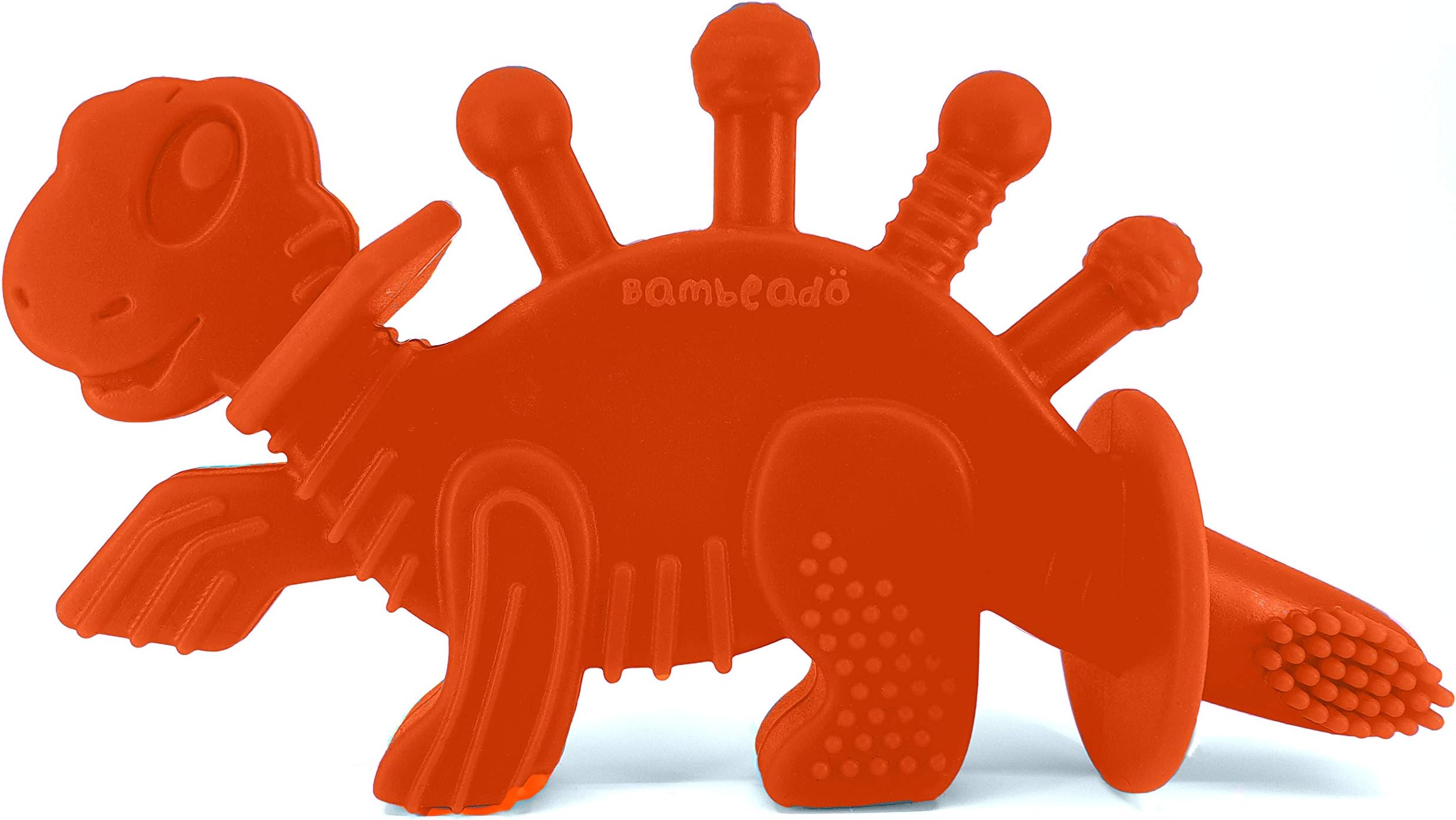 Baby Teether Toy and Training Toothbrush: Dibly - The Dino-Sore-No-More Baby Teething Toy by Bambeado. Our BPA Free Teethers Help take The Stress Out of Teething Plus Make Learning to Brush Fun!