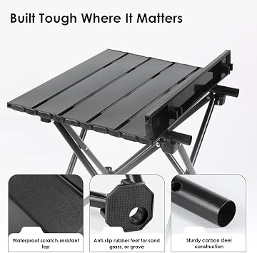 Opliy 2-Pack Portable Camping Table Ultralight Foldable Car Tray Table with Carry Bag for Camping, Picnic, BBQ, Beach & Outdoor Travel