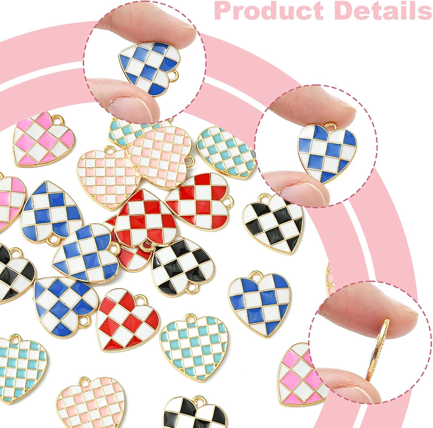 Assorted 16-80Pcs Cute Alloy Enamel Charms for Jewelry Making Colorful Pendants Charms for DIY Bracelets Necklaces Earrings Crafts - Image 4