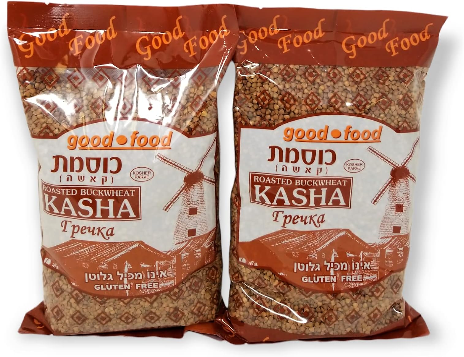 Roasted Buckwheat Kasha, Buckwheat Groats, Kosher 2 lbs (Pack of 2)