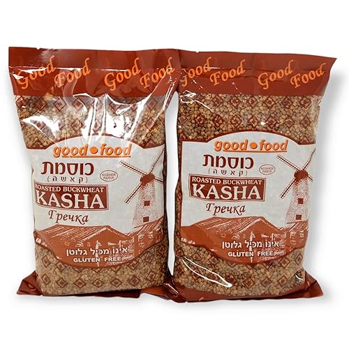 Kasha de trigo sarraceno asado, granos de trigo sarraceno, Kosher 2 libras (paquete de 2)