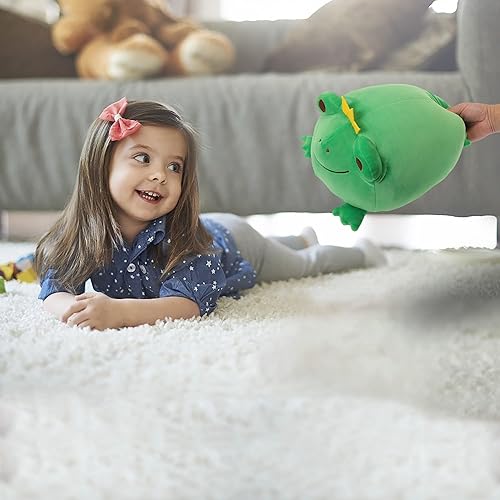 Miniatura 6 de Animal de peluche de rana súper suave, linda almohada de rana para acurrucar, adorable juguete de peluche de rana, regalo para niños pequeños, niñas