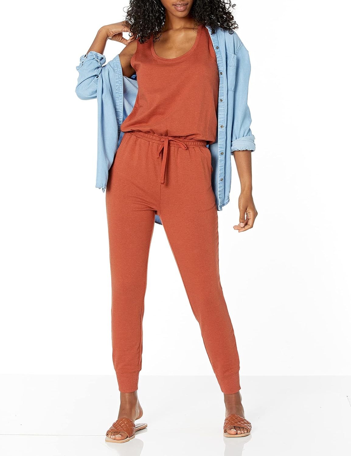 Amazon Essentials womens Studio Terry Fleece Jumpsuit (Plus + Missy) - Image 3