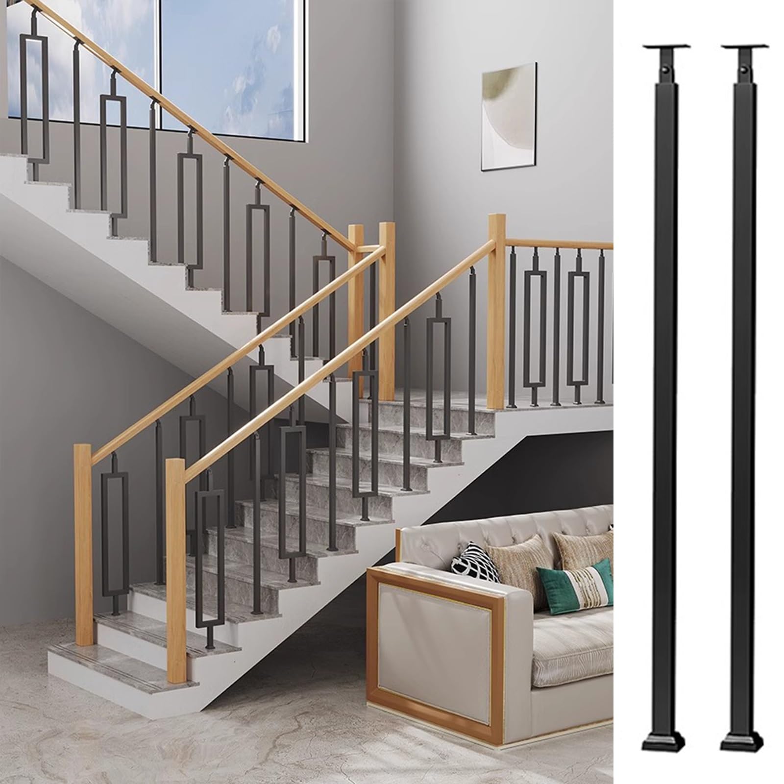 Kit remplacement broches escalier avec connecteurs pour terrasse intérieure