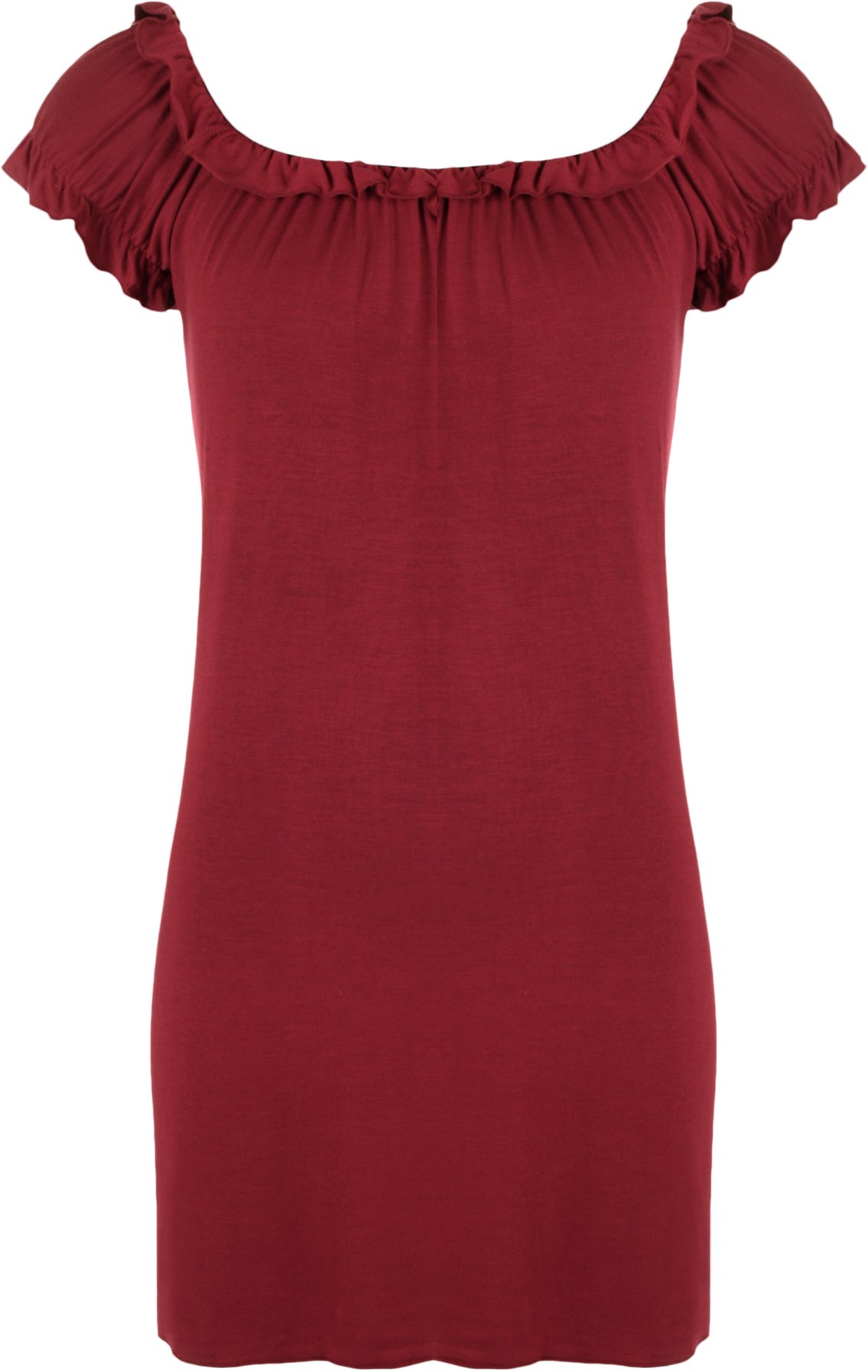 WearAll Ladies Gypsy Boho Stretch Womens Top - Wine 26/28