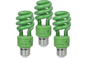 Diodesy SM13 Green CFL Spiral Bulbs: Color-Enhancing Ambiance for Every Occasion
