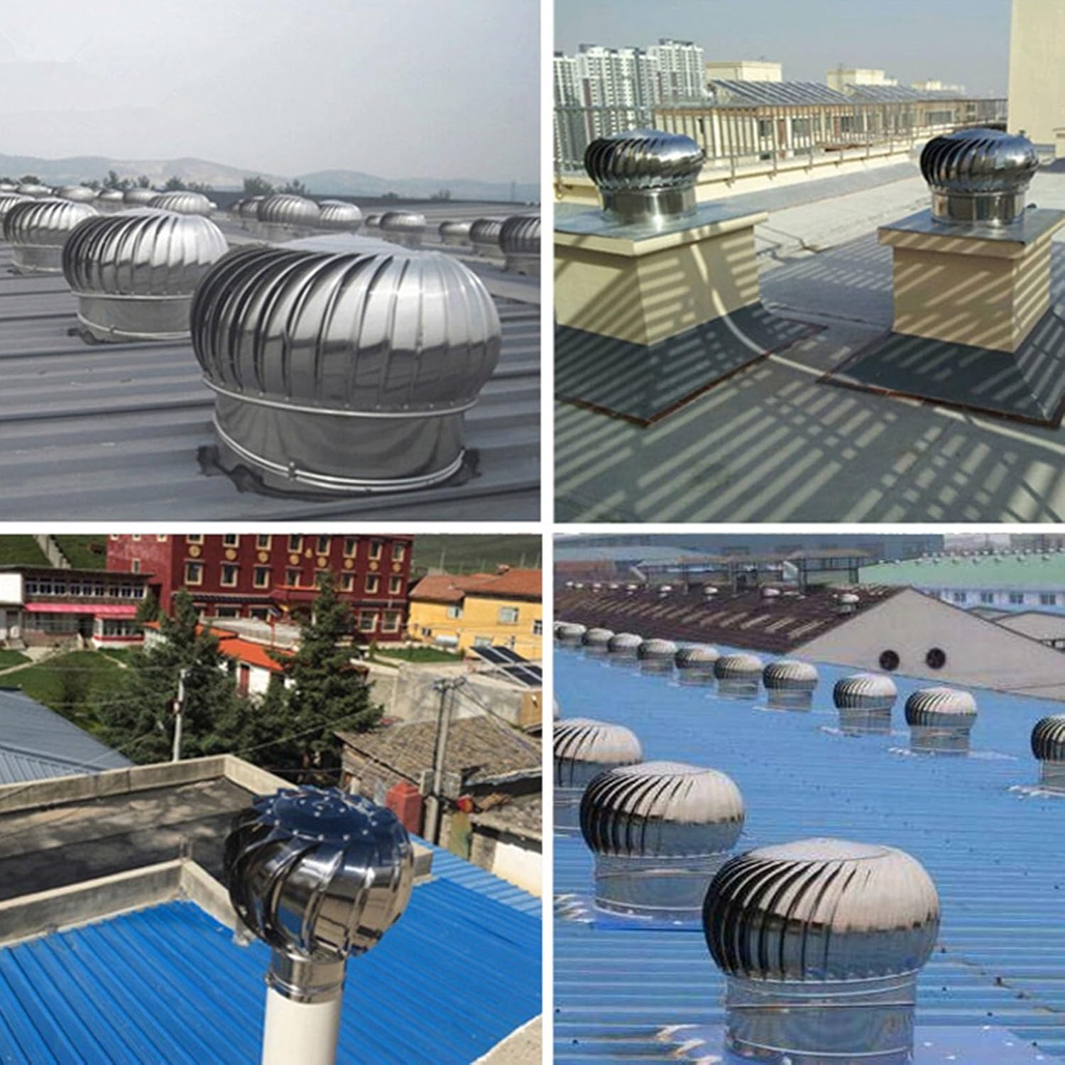 Round Roof Flashing Cap, 160mm Galanized Steel Chimney Cap Roof Round Roof ent with Rubber Gasket for Perfectly Insulated ent Coer (Small : 150mm) ()