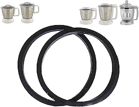 AJS spares- Medium/Big Jar gaskets for "PANASONIC/NATIONAL PANASONIC" Mixer Grinder Jars | Mixer Grinder Replacement Parts (2 Units, Black) (Medium/Big Gaskets_12.6 cm)