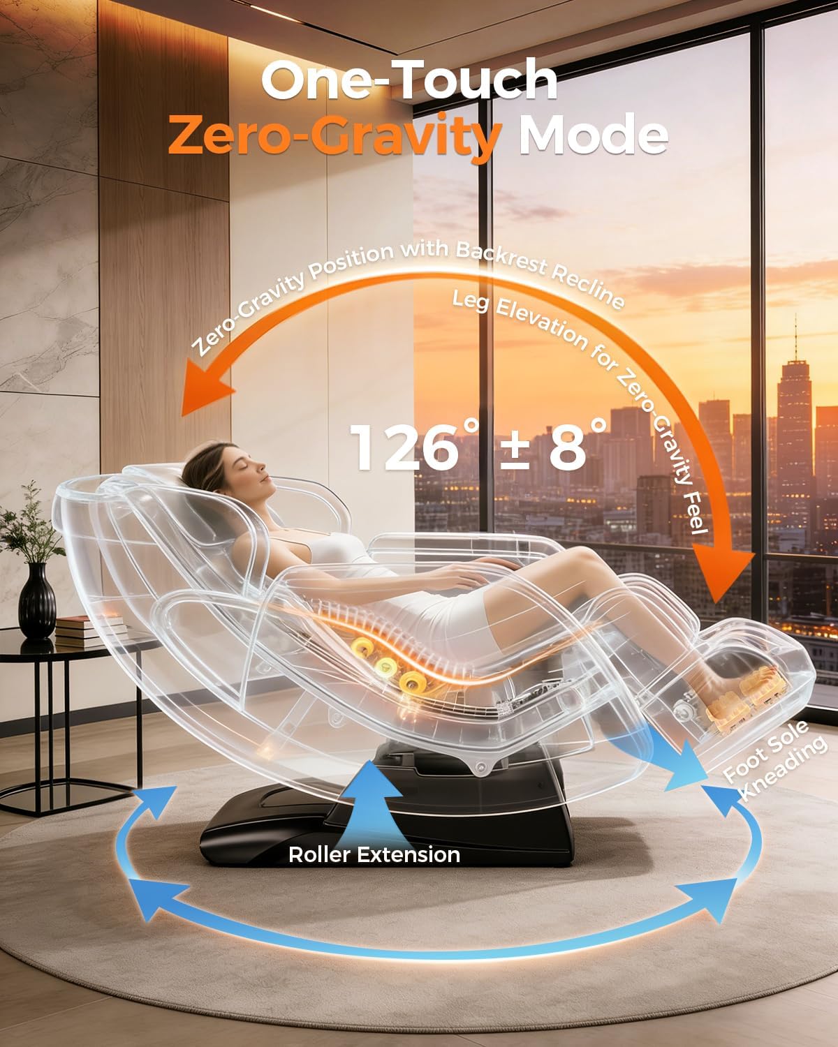 𝟐𝟎𝟐𝟔 𝐍𝐞𝐰 𝐔𝐩𝐠𝐫𝐚𝐝𝐞 3D Massage Chair Full Body, AI voice control, PU Leather Zero Gravity Heated Back Foot Hand Massage Recliner Chairs, Living room furniture,Office,Portable - Black