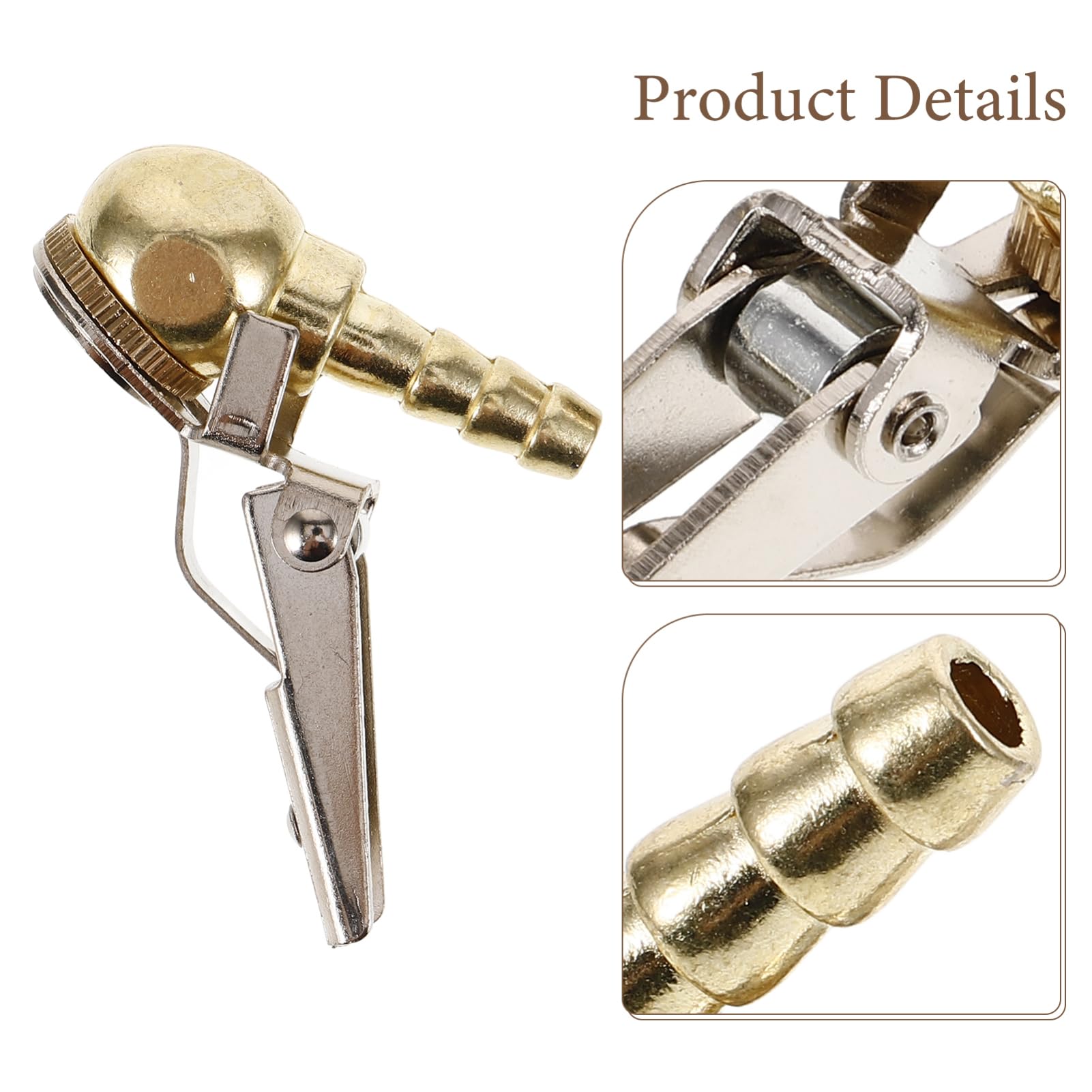 SOLUSTRE 2pcs Locking Air Chuck for Tires Tire Inflator Accessory Compatible Cars Trucks Motorcycles Lightweight Compact Design for Easy Use Storage