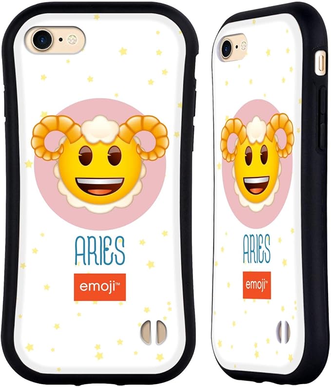 Head Case Designs Officially Licensed Emoji® Aries Zodiac Signs Hybrid Case Compatible with Apple iPhone 7/8 / SE 2020 & 2022