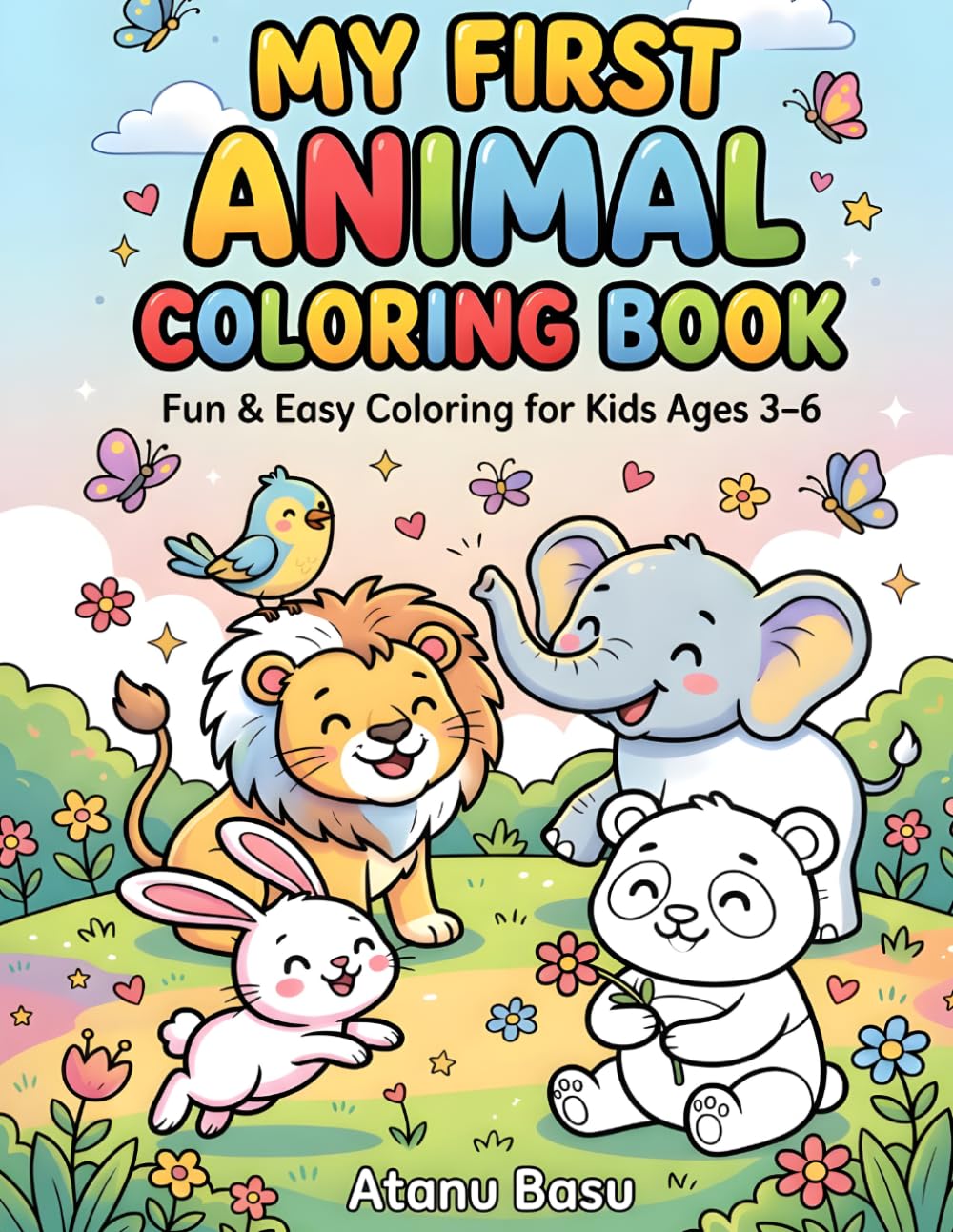 Animal Coloring book for Kids ages 3-6: cute animals coloring book for kids