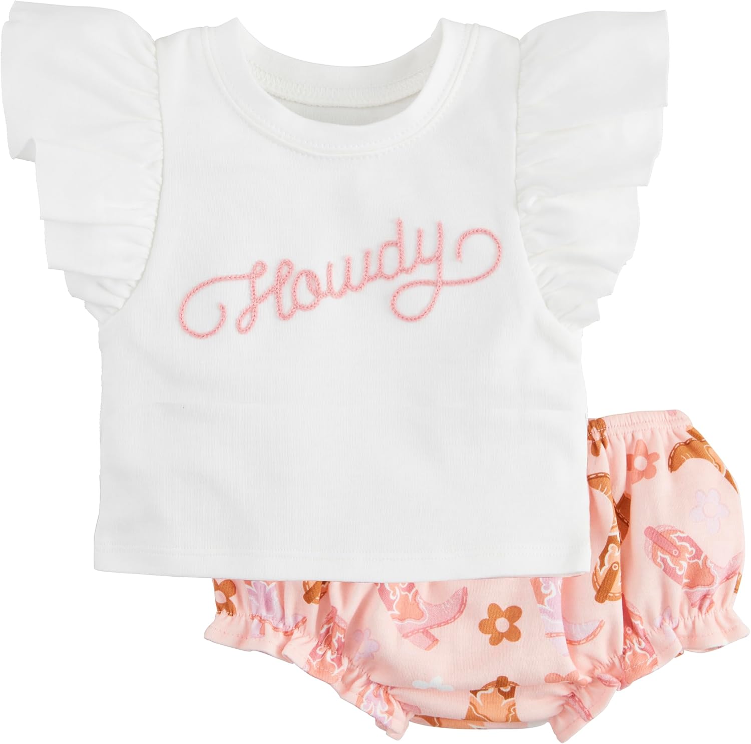 Mud Pie PINAFORE。Mud Pie Children's Howdy Knit Pinafore Setベビー