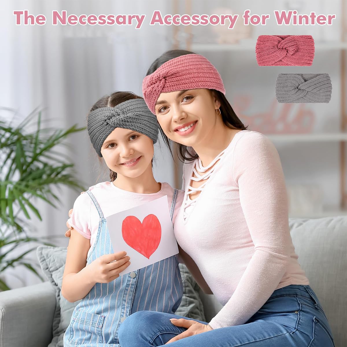 Winter Knitted Headband,3 Pieces Winter Headbands for Women's Hair Hairband Ear warmers Elastic Fall and Winter Versatile for Women Girls Headband - Image 2