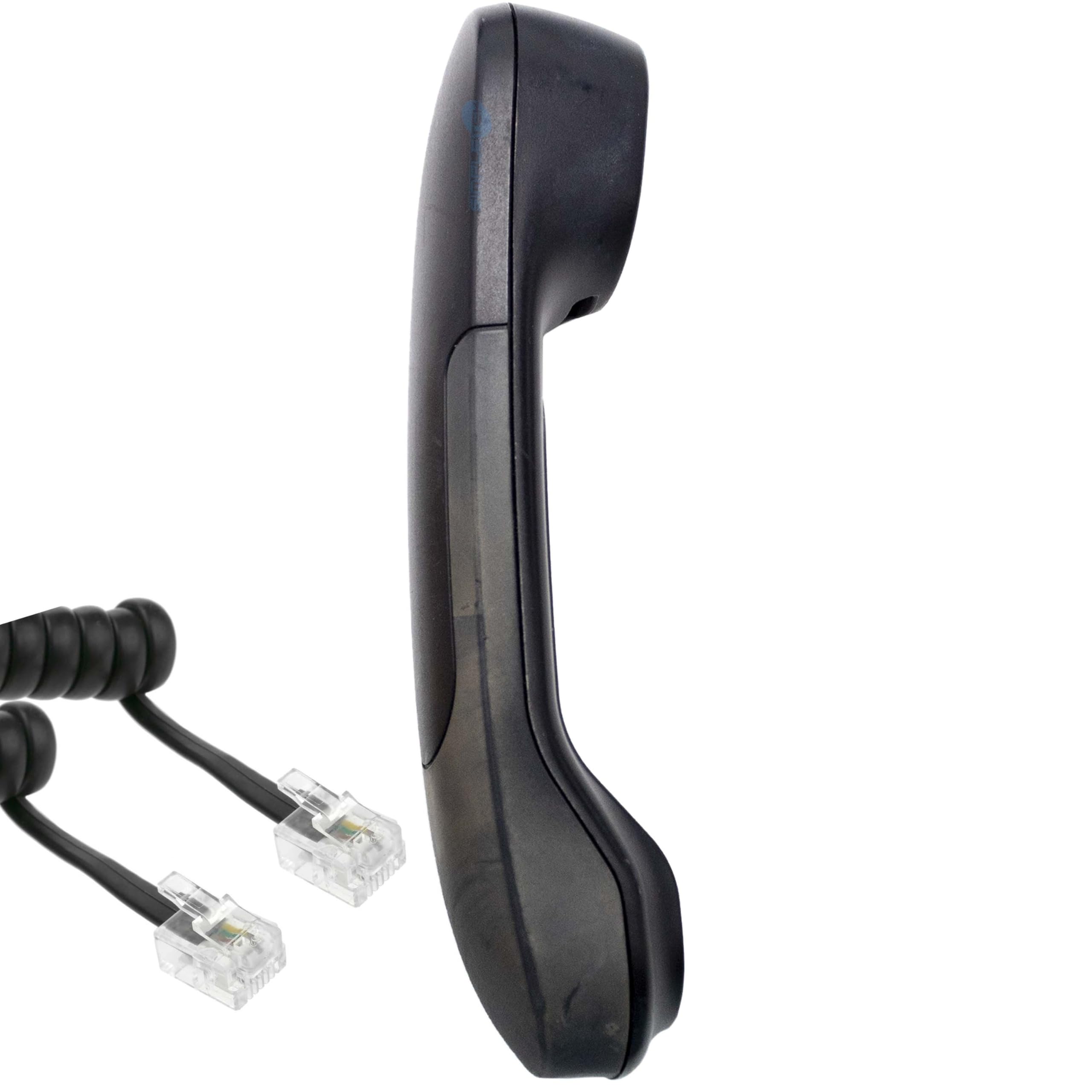 SIMPLETEK - Cornetta Telefono Softgrip Compatibile con Alcatel Lucent 4028 4008 4038 4068 4019 4029 4039 | Cavo a Spirale Incluso (Ricondizionato)