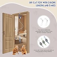 Vista 17 de Cat Toy Interactive for Indoor Cats, Smart USB Rechargeable Door Hanging Automatic Retractable Kitten Toys, Teaser Electronic Self Play Feather Cat