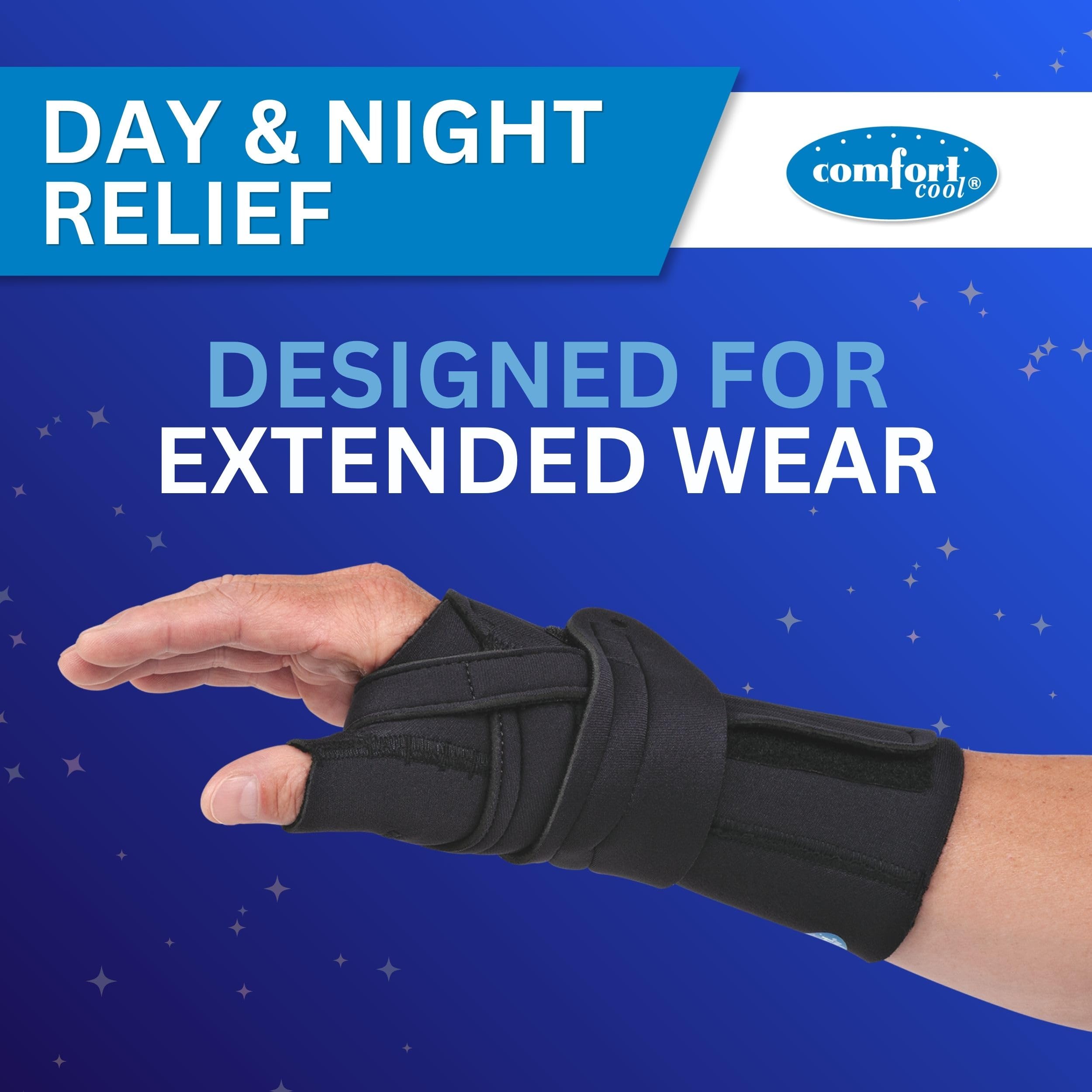 Comfort Cool Arthritis - Muñequera y férula para el pulgar – cómoda y fresca para el pulgar y la muñeca, mediana izquierda NC79572 por North Coast Medical