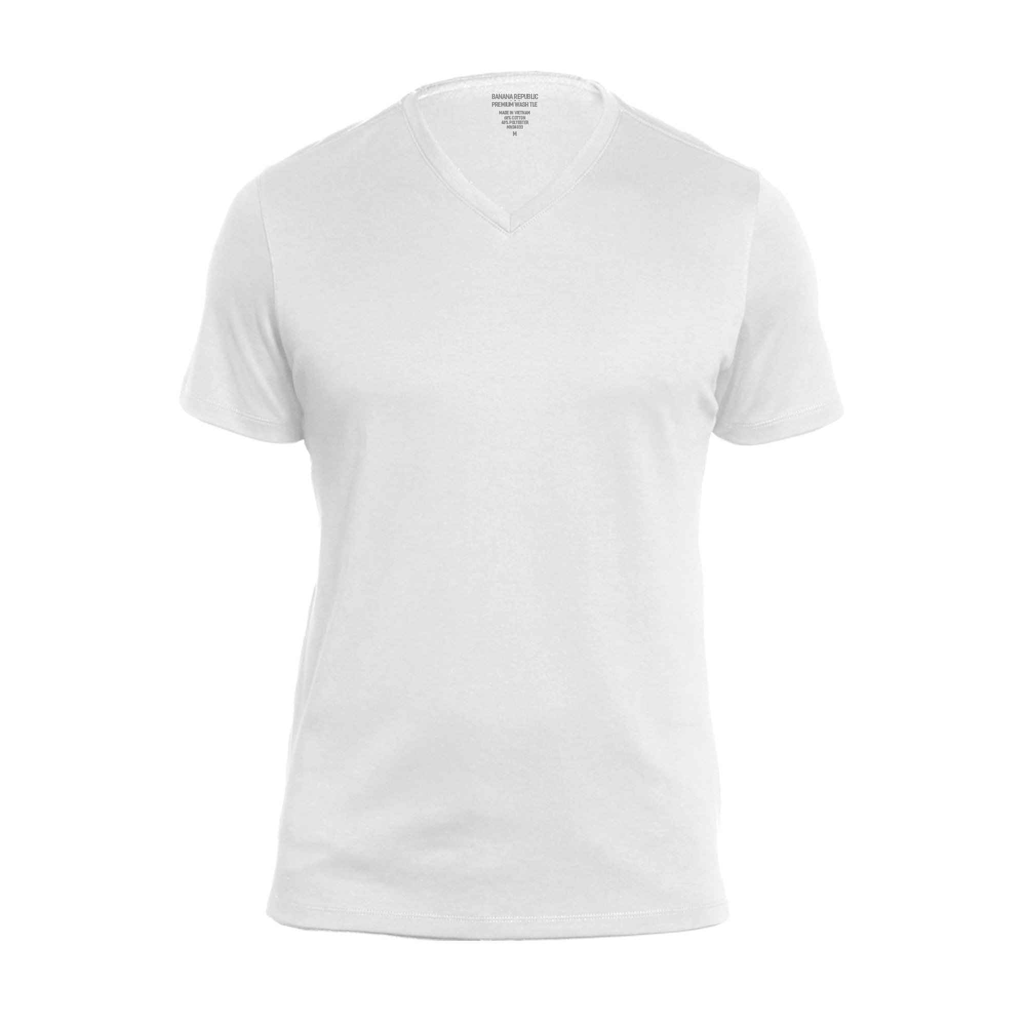 BANANA REPUBLICMen's Factory Premium-Wash V Neck T Shirt Short Sleeve