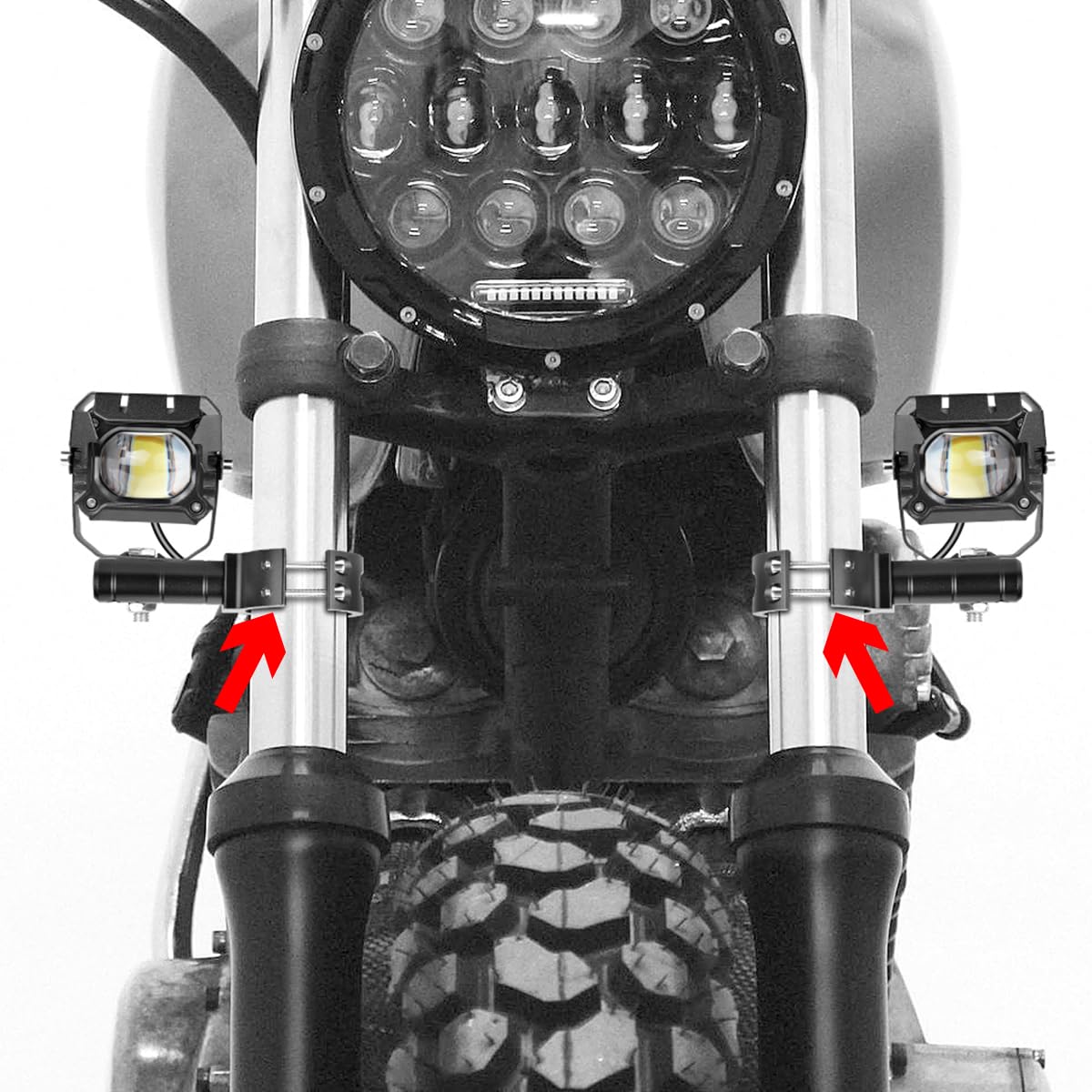 Motorcycle Fork Mount Brackets Fog Spot Light Mount Brackets