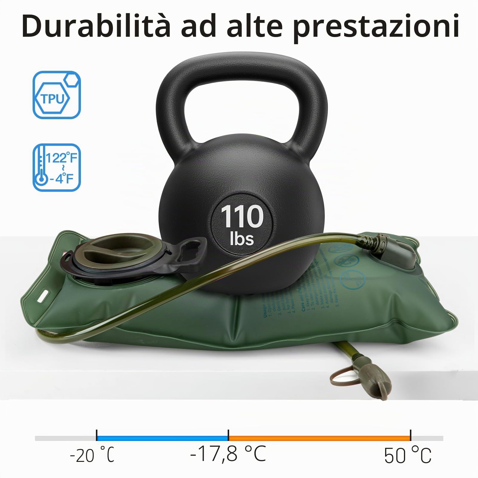 Jueachy Zaino Idratazione con 3L TPU Vescica d'Acqua: Tattico Zaino Moto Sci Bici Trail Running MOLLE Militare Borsa Sportivo Uomo Donna Accessori Sport per Ciclismo Maratona Corsa Trekking