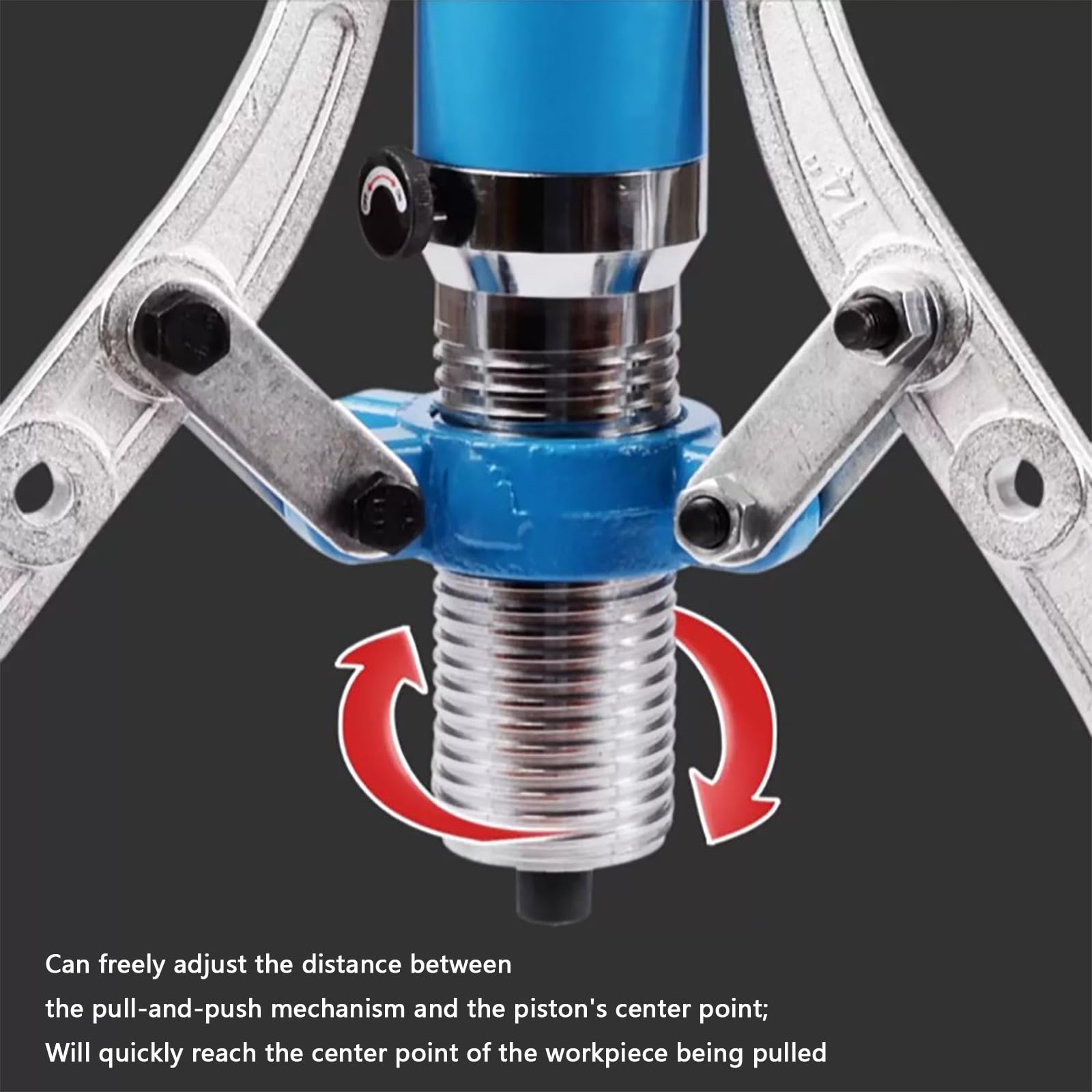 Zestaw Zintegrowanego Hydraulicznego Ściągacza Zębatych, z Możliwością Zmiany z 2 Szczęk na 3 Szczęki, do Demontażu Łożysk, Koła Zamachowego i Kół Pasowych(5T)