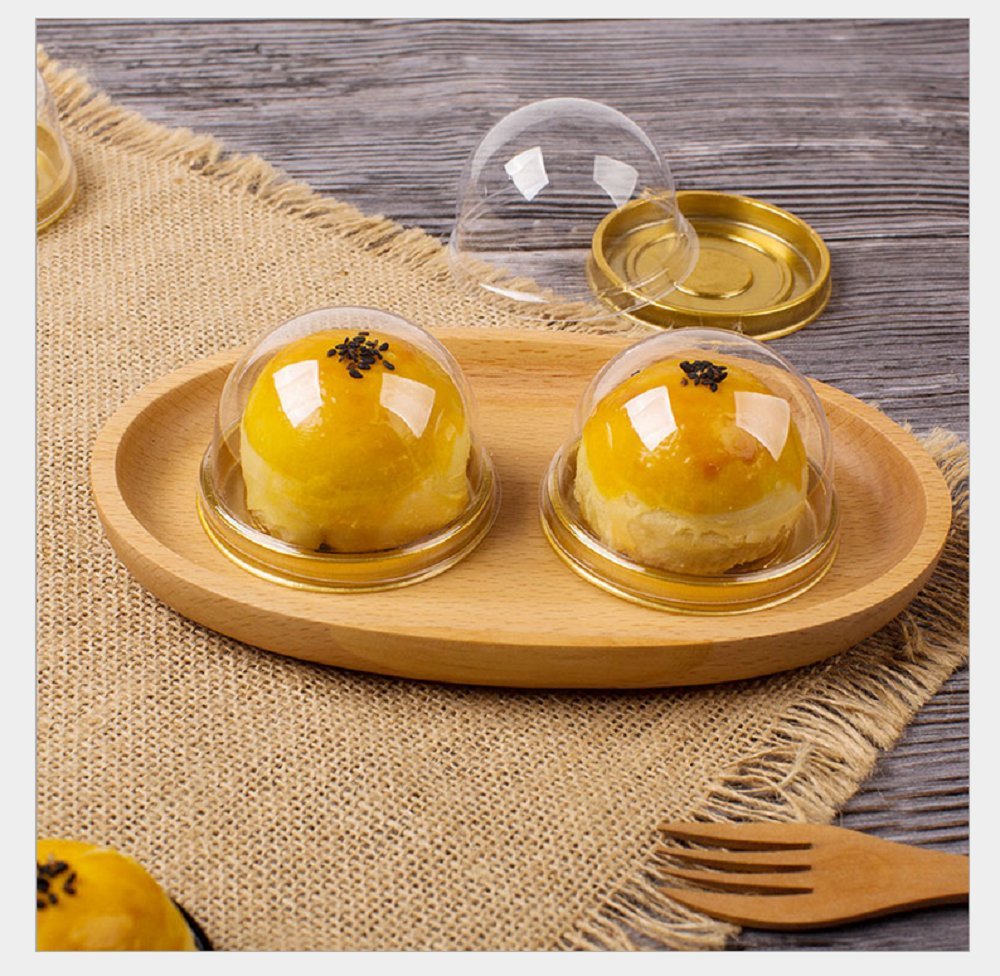 50 confezioni da 5,1 cm di plastica trasparente per mini torte
