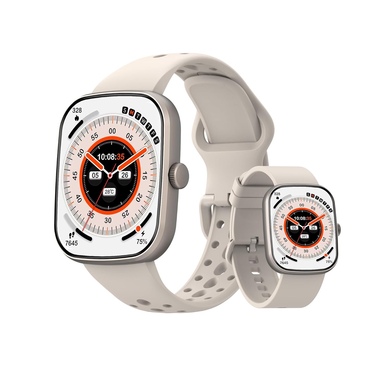 Smart Watch with IP68 Waterproof Pedometer White