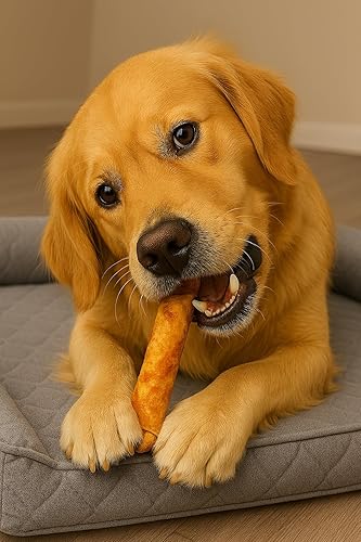 Miniatura 2 de Pet Factory 100% fabricado en Estados Unidos carne de res de 5 pulgadas, rollos de chips masticables para perros, sabor a carne de res y pollo, 18