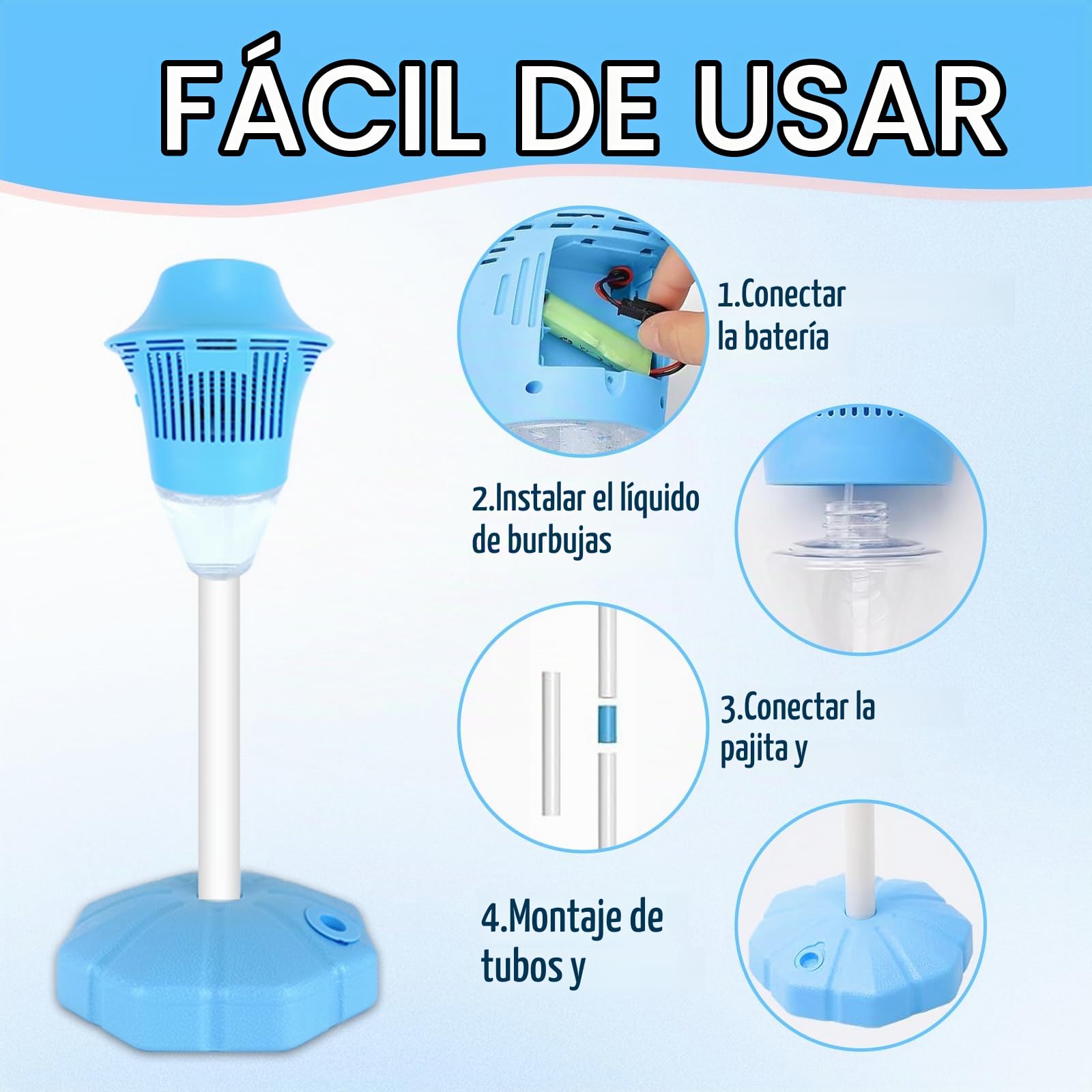 Lámpara de la máquina de Burbujas,Máquina de Burbujas Recargable con Luces y Música 47inch Altura Ajustable hasta Bubble Antorcha Jardín Lámpara Bubble Maker Máquinas para la Fiesta de Bodas