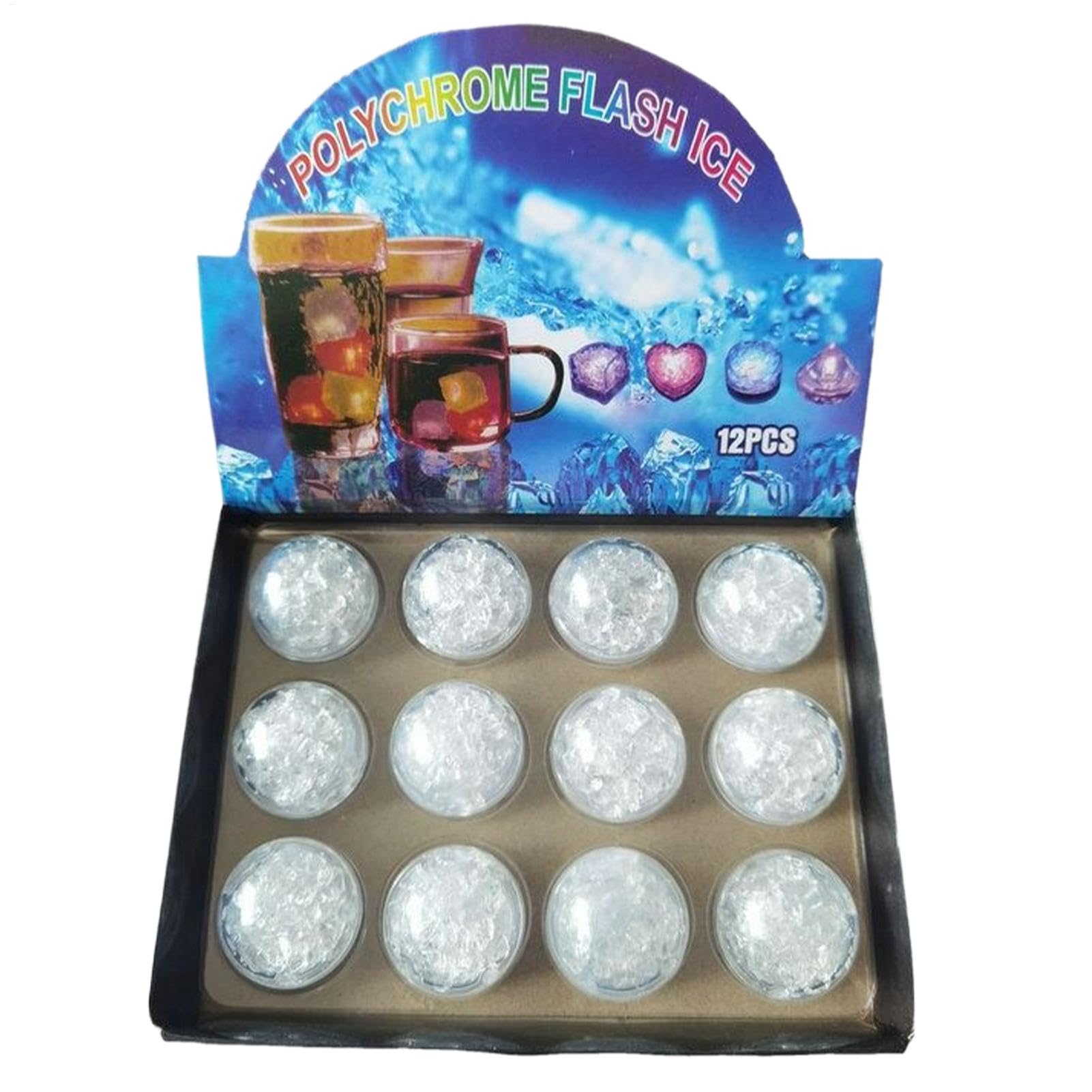 Glaçons à LED pour boissons lumineux lot de 12 changement de couleur pour soirée et anniversaire