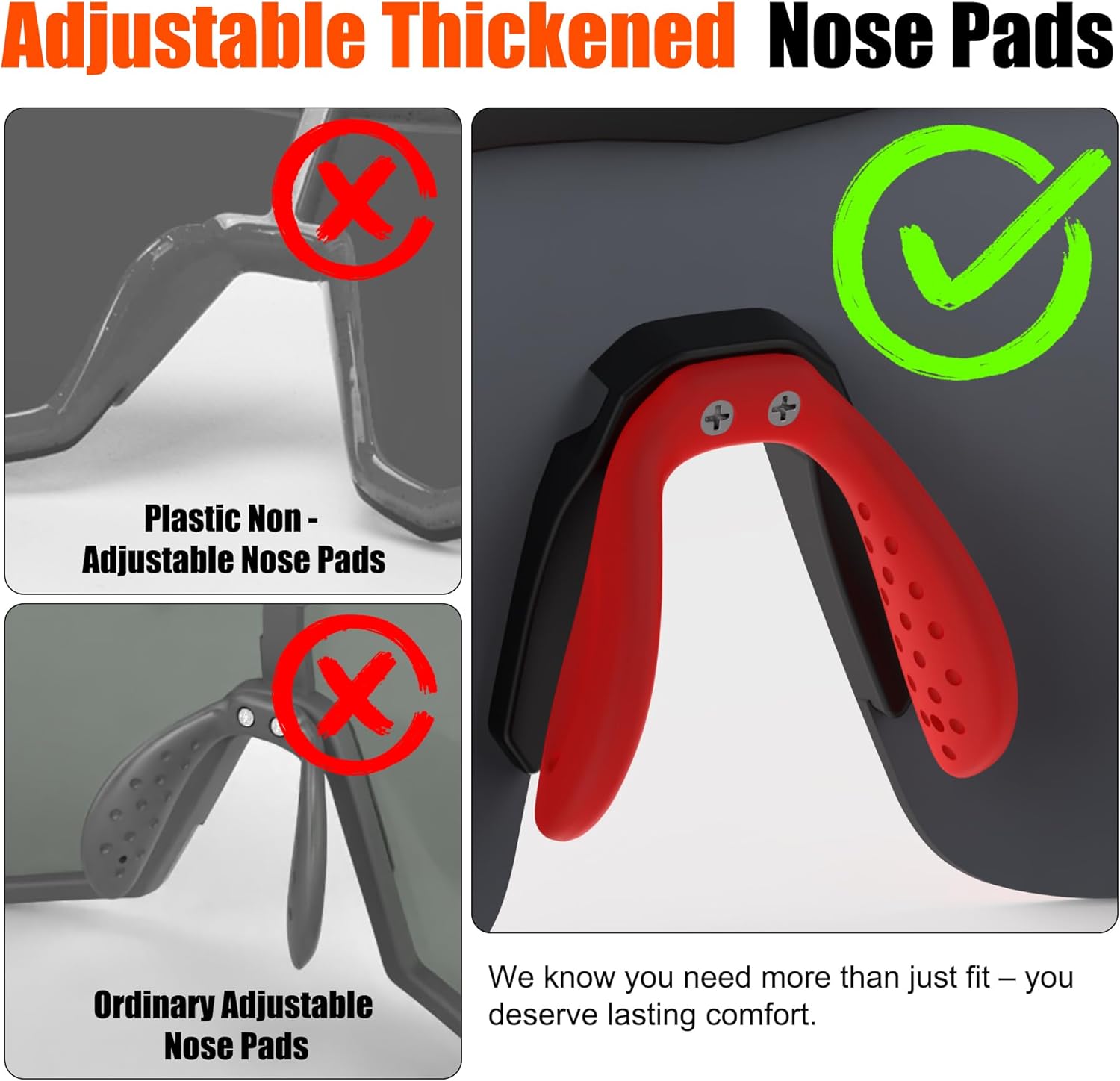 Polarized Sports Sunglasses for Men Women,Wrap Around Sun Glasses for Running Cycling Baseball Fishing Golf Hiking - Image 5