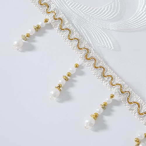 Miniatura 9 de NAPEARL Cenefas de ventana para sala de estar, cenefa de dos festones, tratamiento de ventana, cenefa de cascada para decoración de cocina y