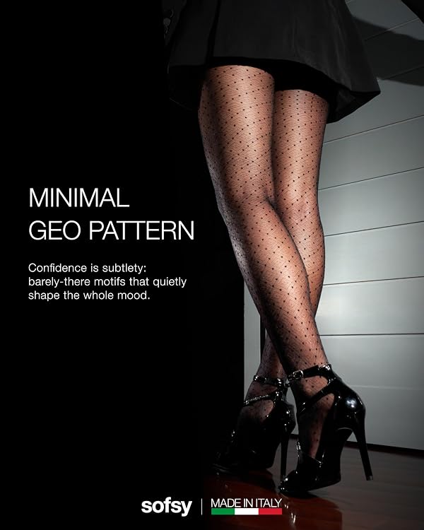 sofsy Italian Elegant Polka Dot Tights, Black, Medium by sofsy - Used condition - Image 5